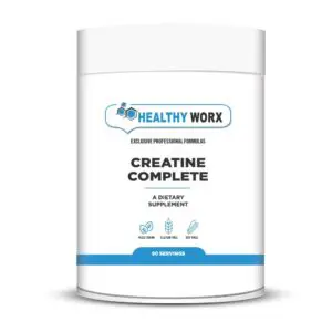 Creatine supplement container front view
