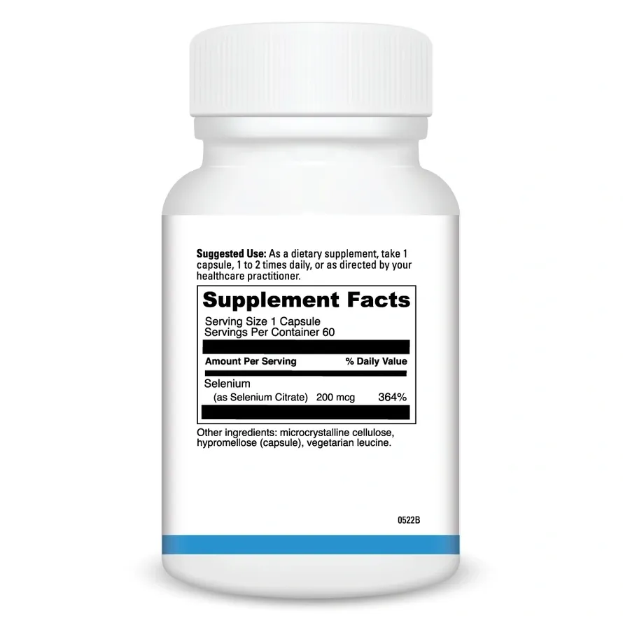 White bottle with supplement facts label.
