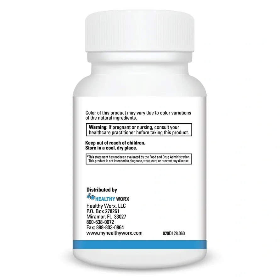 Supplement bottle with cautionary health warnings.