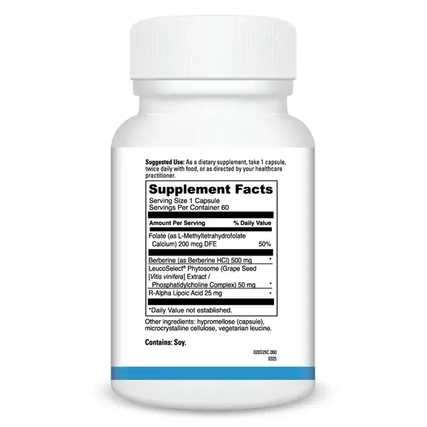 Dietary supplement bottle front view