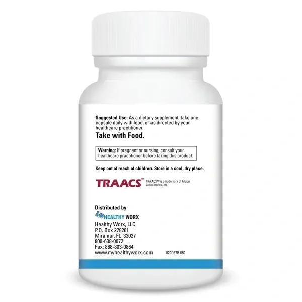 Supplement bottle with usage instructions and warnings.