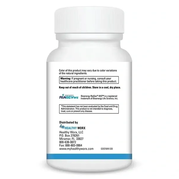 White bottle with text and contact information.